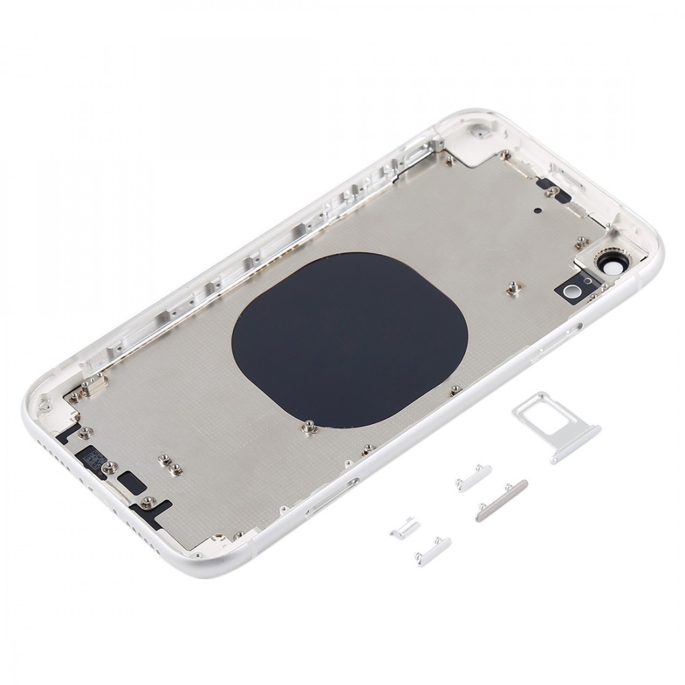 Back Housing Cover with Camera Lens & SIM Card Tray & Side Keys for iPhone XR(White) iPhone Replacement Parts Apple iPhone XR